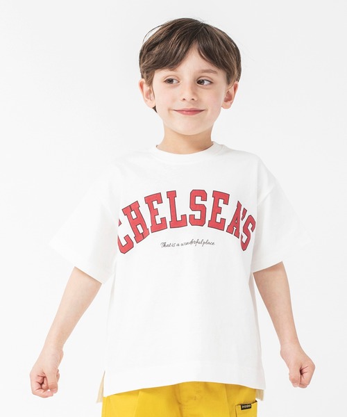BRANSHES(ブランシェス)の「【カレッジロゴ】チェルシーズ半袖Tシャツ(Tシャツ/カットソー・キッズ・ネイビー/ピンク/グリーン/アイボリー・90/100/110/120/130/140/150)」の7枚目の写真