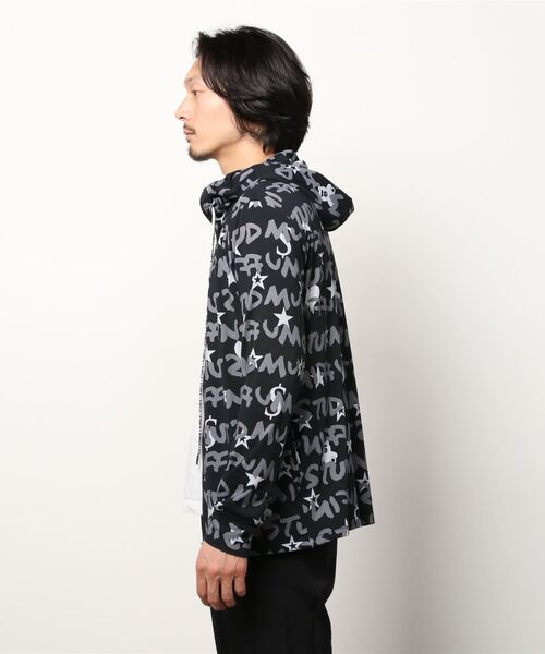 STUD MUFFIN（スタッドマフィン）の「STUD MUFFIN/スタッドマフィン/GRAFGRAM柄ナイロンストレッチ ラッシュパーカー（パーカー・メンズ・ブラック・2/4/3）」の12枚目の写真