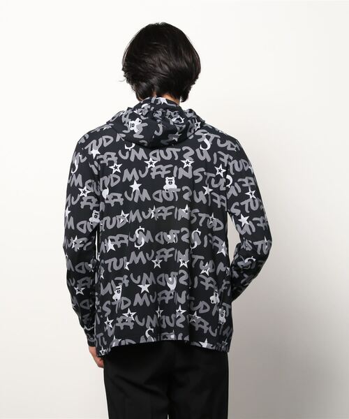 STUD MUFFIN（スタッドマフィン）の「STUD MUFFIN/スタッドマフィン/GRAFGRAM柄ナイロンストレッチ ラッシュパーカー（パーカー・メンズ・ブラック・2/4/3）」の13枚目の写真