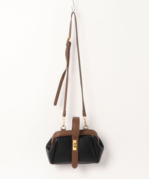 florist(フローリスト)の「【2WAY】配色レザーのがま口ハンドバッグ/ショルダーバッグ(ショルダーバッグ・レディース・オフホワイト/ベージュ/ブラック・FREE)」の16枚目の写真