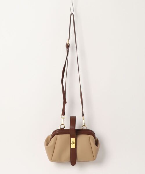 florist(フローリスト)の「【2WAY】配色レザーのがま口ハンドバッグ/ショルダーバッグ(ショルダーバッグ・レディース・オフホワイト/ベージュ/ブラック・FREE)」の17枚目の写真