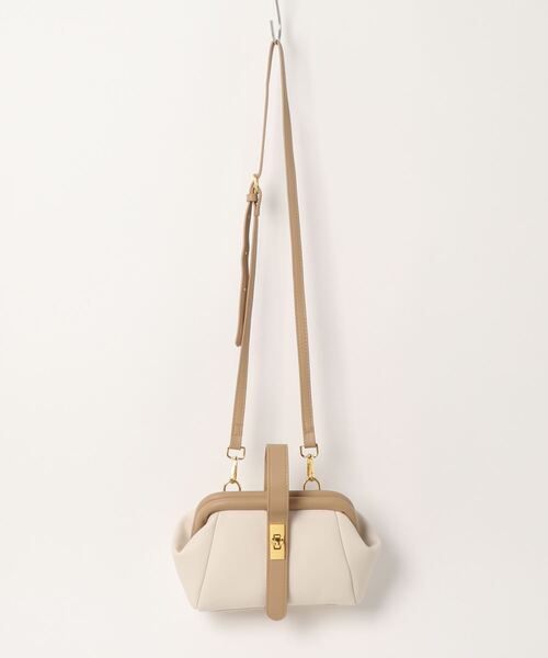 ※新色※がま口バック　♡ジョリーフルール♡ Lafiel ラフィール ドットカラー 合皮 がま口 ショルダーバッグ