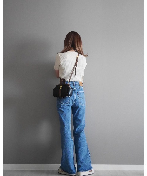 florist(フローリスト)の「【2WAY】配色レザーのがま口ハンドバッグ/ショルダーバッグ(ショルダーバッグ・レディース・オフホワイト/ベージュ/ブラック・FREE)」の22枚目の写真