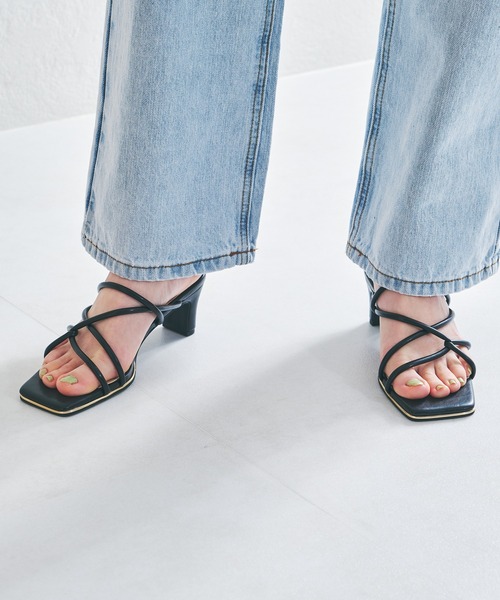 ORiental TRaffic（オリエンタルトラフィック）の「アシンメトリーチューブミュールサンダル/21234（サンダル・レディース・ホワイト/ブラック/オレンジ・LL/3L/S/M/L/SS）」の13枚目の写真