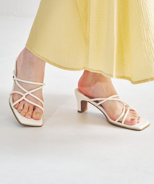 ORiental TRaffic（オリエンタルトラフィック）の「アシンメトリーチューブミュールサンダル/21234（サンダル・レディース・ホワイト/ブラック/オレンジ・LL/3L/S/M/L/SS）」の10枚目の写真