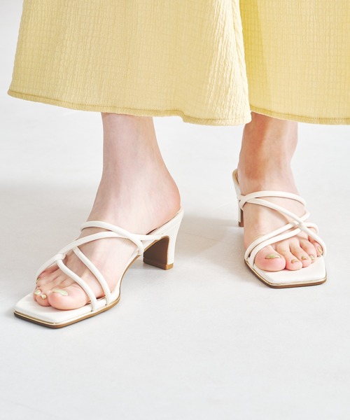 ORiental TRaffic（オリエンタルトラフィック）の「アシンメトリーチューブミュールサンダル/21234（サンダル・レディース・ホワイト/ブラック/オレンジ・LL/3L/S/M/L/SS）」の11枚目の写真