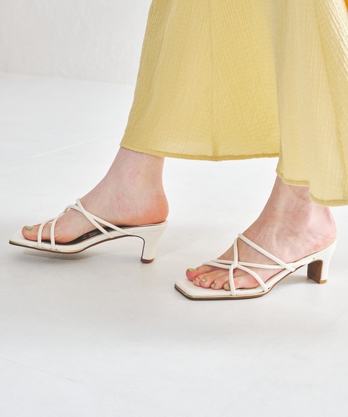 ORiental TRaffic（オリエンタルトラフィック）の「アシンメトリーチューブミュールサンダル/21234（サンダル・レディース・ホワイト/ブラック/オレンジ・LL/3L/S/M/L/SS）」の9枚目の写真