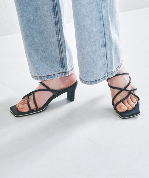 ORiental TRaffic（オリエンタルトラフィック）の「アシンメトリーチューブミュールサンダル/21234（サンダル・レディース・ホワイト/ブラック/オレンジ・LL/3L/S/M/L/SS）」の14枚目の写真