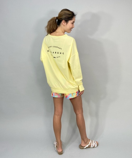 BILLABONG（ビラボン）の「BILLABONG/ビラボン 水陸両用ビッグシルエット無地ロンT/バックプリントロングスリーブTEE/長袖ラッシュガード   BC013-896（ラッシュガード・レディース・ホワイト/ブラック/イエロー・M/L）」の15枚目の写真