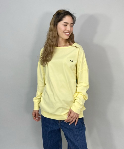 BILLABONG（ビラボン）の「BILLABONG/ビラボン 水陸両用ビッグシルエット無地ロンT/バックプリントロングスリーブTEE/長袖ラッシュガード   BC013-896（ラッシュガード・レディース・ホワイト/ブラック/イエロー・M/L）」の16枚目の写真