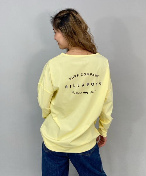 BILLABONG（ビラボン）の「BILLABONG/ビラボン 水陸両用ビッグシルエット無地ロンT/バックプリントロングスリーブTEE/長袖ラッシュガード   BC013-896（ラッシュガード・レディース・ホワイト/ブラック/イエロー・M/L）」の17枚目の写真