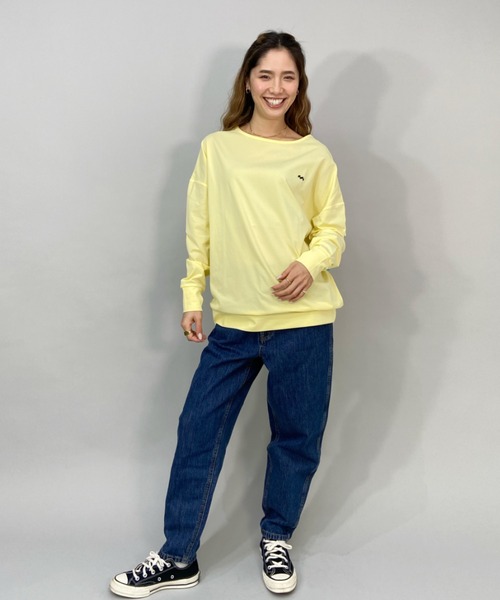 BILLABONG（ビラボン）の「BILLABONG/ビラボン 水陸両用ビッグシルエット無地ロンT/バックプリントロングスリーブTEE/長袖ラッシュガード   BC013-896（ラッシュガード・レディース・ホワイト/ブラック/イエロー・M/L）」の18枚目の写真