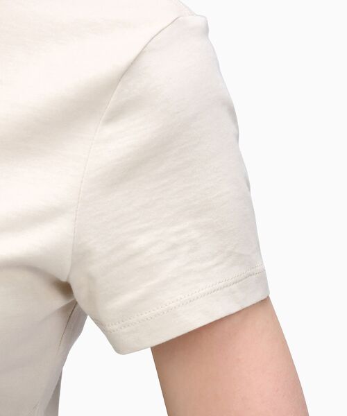 売れ筋商品|||カルバンクライン カットソー トップス レディース Petite Ruffled Cotton Top White Pan Con Chocolate - Girls White Ruffle T-Shirt