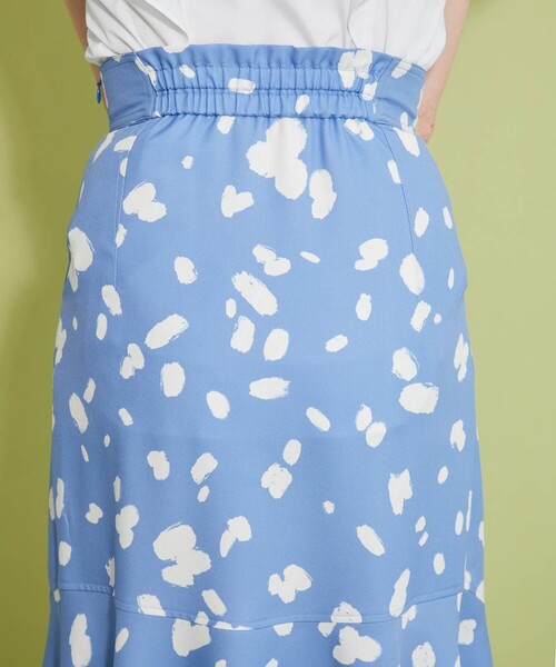 INella（イネラ）の「【INella/イネラ】クラフトドットプリントスカート（スカート・レディース・ブルー/グリーン・1/2）」の5枚目の写真