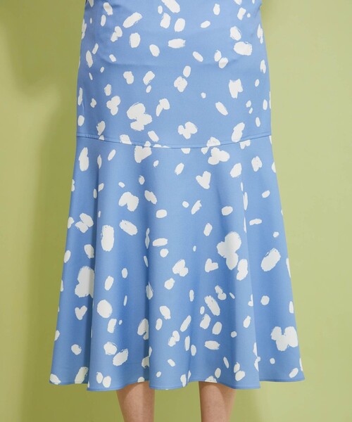 INella（イネラ）の「【INella/イネラ】クラフトドットプリントスカート（スカート・レディース・ブルー/グリーン・1/2）」の10枚目の写真