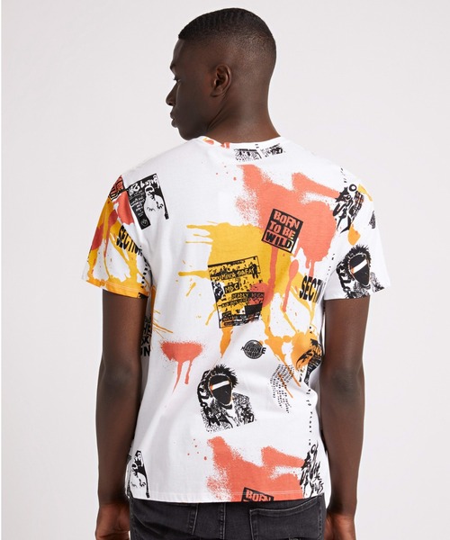 Guess(ゲス)の「Eco Paint Splatter Tee(Tシャツ/カットソー・メンズ・ホワイト・SMALL/LARGE/MEDIUM/X-LARGE)」の2枚目の写真