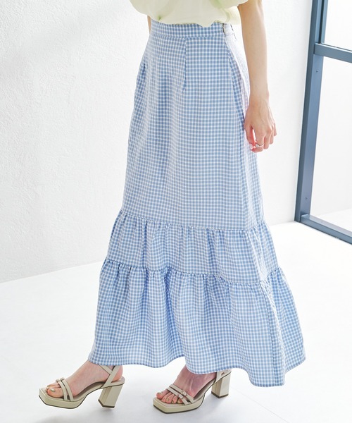 acro（アクロ）の「ティアードスカート/AC1369（スカート・レディース・ブラック/ピンク/ブルー・ﾌﾘ-）」の5枚目の写真