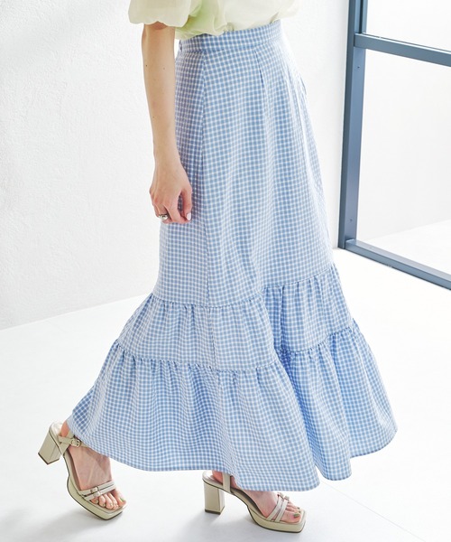 acro（アクロ）の「ティアードスカート/AC1369（スカート・レディース・ブラック/ピンク/ブルー・ﾌﾘ-）」の9枚目の写真