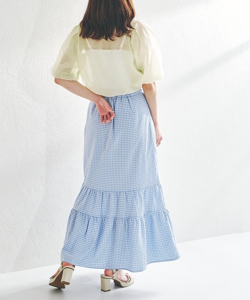 acro（アクロ）の「ティアードスカート/AC1369（スカート・レディース・ブラック/ピンク/ブルー・ﾌﾘ-）」の6枚目の写真