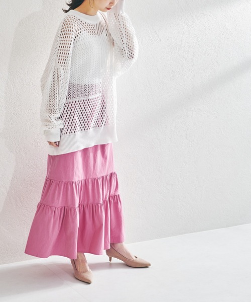 acro（アクロ）の「ティアードスカート/AC1369（スカート・レディース・ブラック/ピンク/ブルー・ﾌﾘ-）」の7枚目の写真