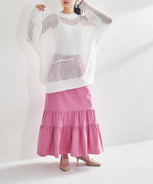 acro（アクロ）の「ティアードスカート/AC1369（スカート・レディース・ブラック/ピンク/ブルー・ﾌﾘ-）」の11枚目の写真