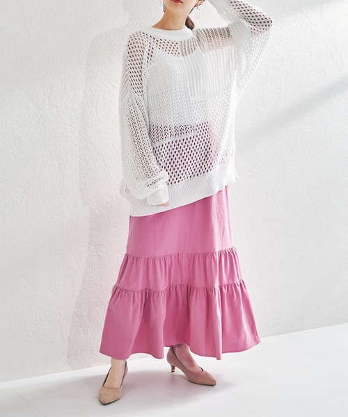 acro（アクロ）の「ティアードスカート/AC1369（スカート・レディース・ブラック/ピンク/ブルー・ﾌﾘ-）」の13枚目の写真