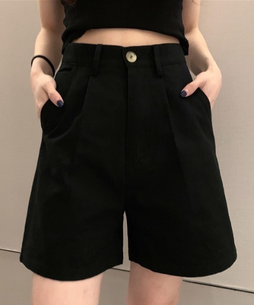 MANGROVE(マングローブ)の「ハイウエストカラーショートパンツ(その他パンツ・レディース・パープル/グレー/ホワイト/イエロー/ブラック/グリーン・LARGE/MEDIUM)」の3枚目の写真