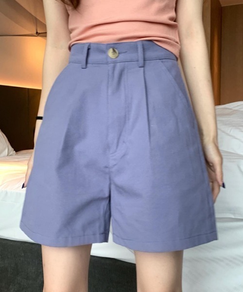 MANGROVE(マングローブ)の「ハイウエストカラーショートパンツ(その他パンツ・レディース・パープル/グレー/ホワイト/イエロー/ブラック/グリーン・LARGE/MEDIUM)」の14枚目の写真