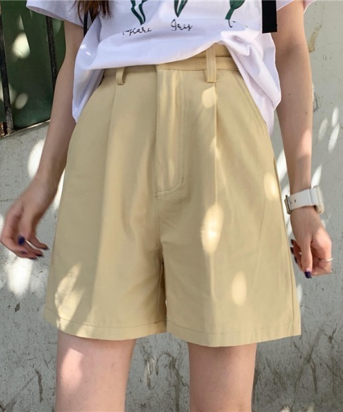 MANGROVE(マングローブ)の「ハイウエストカラーショートパンツ(その他パンツ・レディース・パープル/グレー/ホワイト/イエロー/ブラック/グリーン・LARGE/MEDIUM)」の7枚目の写真