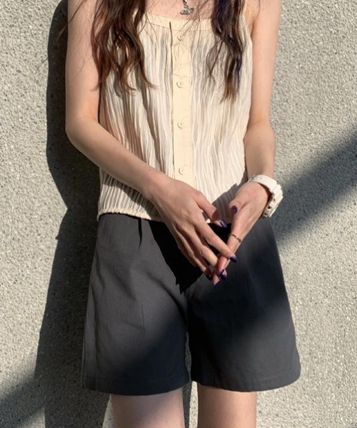 MANGROVE(マングローブ)の「ハイウエストカラーショートパンツ(その他パンツ・レディース・パープル/グレー/ホワイト/イエロー/ブラック/グリーン・LARGE/MEDIUM)」の19枚目の写真
