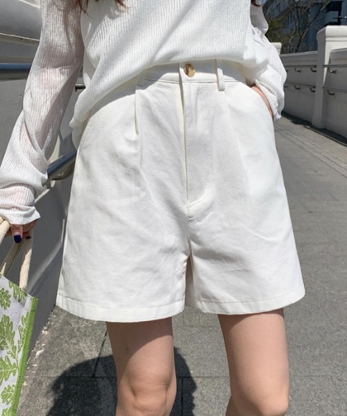 MANGROVE(マングローブ)の「ハイウエストカラーショートパンツ(その他パンツ・レディース・パープル/グレー/ホワイト/イエロー/ブラック/グリーン・LARGE/MEDIUM)」の12枚目の写真