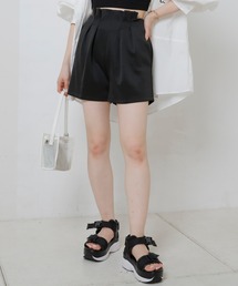 ウエストデザインポンチショートパンツ