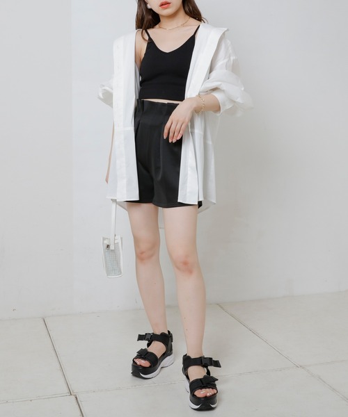 Chico(チコ)の「ウエストデザインポンチショートパンツ(その他パンツ・レディース・ホワイト/ブラック/ピンク・FREE)」の16枚目の写真