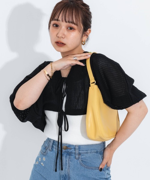 nemne store(ネンネストア)の「インナーキャミボレロセット(カーディガン/ボレロ・レディース・ブラック/パープル/アイボリー・フリー)」の21枚目の写真