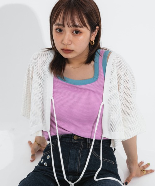 nemne store(ネンネストア)の「インナーキャミボレロセット(カーディガン/ボレロ・レディース・ブラック/パープル/アイボリー・フリー)」の19枚目の写真