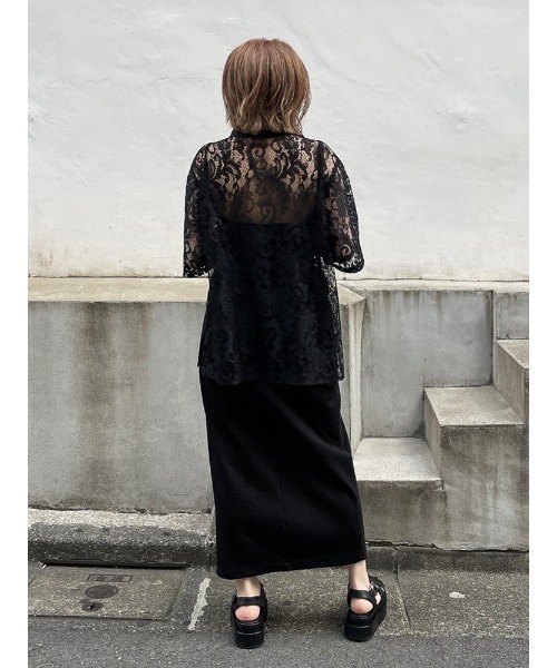 ENVYM（アンビー）の「Ｈ／ＳレースＳＨ（シャツ/ブラウス・レディース・ホワイト/ブラック・FREE）」の20枚目の写真