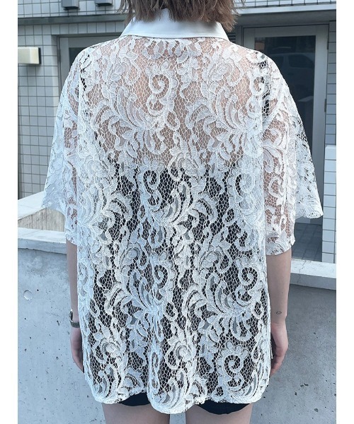 ENVYM（アンビー）の「Ｈ／ＳレースＳＨ（シャツ/ブラウス・レディース・ホワイト/ブラック・FREE）」の15枚目の写真