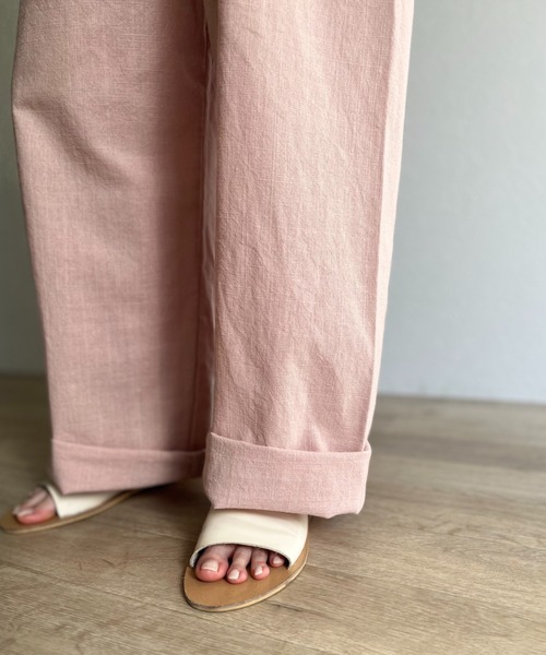 ISOOK(アイスー)の「【ZOZOTOWN限定】Cotton wide pants / コットンワイドパンツ(その他パンツ・レディース・ブラウン/ピンク・FREE)」の5枚目の写真