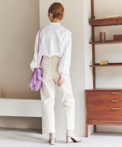 coen（コーエン）の「【WEB限定】フリルデニムシャツ（シャツ/ブラウス・レディース・ホワイト/ネイビー/コバルトブルー・M/L）」の15枚目の写真