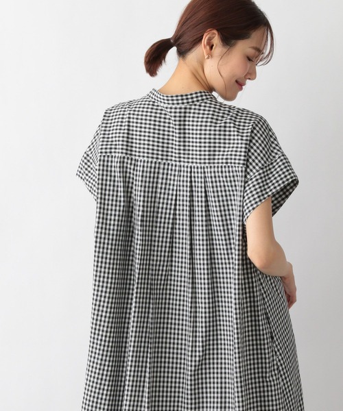 GLOBAL WORK(グローバルワーク)の「マルチケアフレンチスリーブシャツワンピ/283032(シャツワンピース・レディース・ブラック/オレンジ/グリーン/グリーン系その他4/その他・FREE)」の2枚目の写真