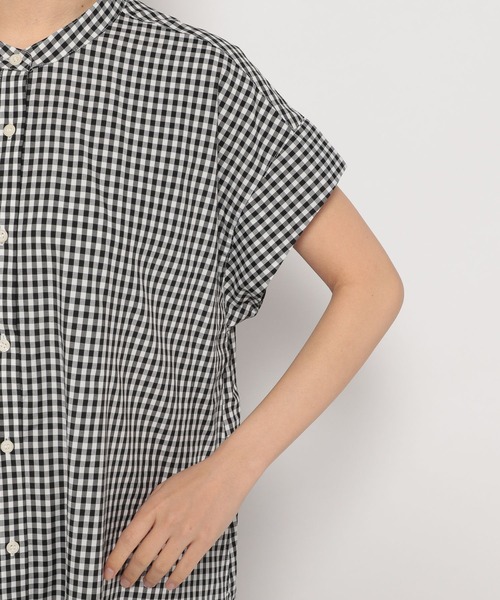 GLOBAL WORK(グローバルワーク)の「マルチケアフレンチスリーブシャツワンピ/283032(シャツワンピース・レディース・ブラック/オレンジ/グリーン/グリーン系その他4/その他・FREE)」の7枚目の写真