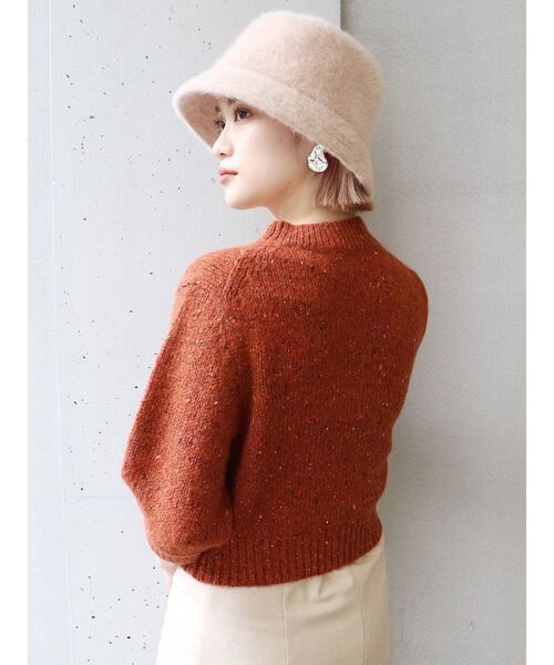 MURUA（ムルーア）の「メランジハーフスリーブニット（ニット/セーター・レディース・ブラック/ブルー/アイボリー/ブラウン・FREE）」の18枚目の写真