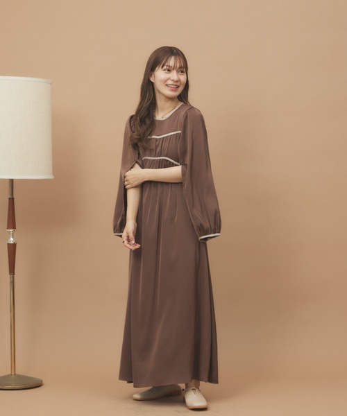 moi tytto（モイテュット）の「オープンスリーブワンピース（ワンピース・レディース・ブラウン/ベージュ/オレンジ・FREE）」の10枚目の写真