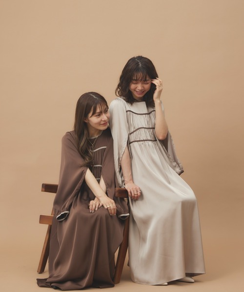 moi tytto（モイテュット）の「オープンスリーブワンピース（ワンピース・レディース・ブラウン/ベージュ/オレンジ・FREE）」の21枚目の写真