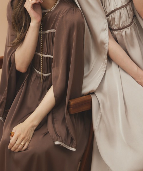 moi tytto（モイテュット）の「オープンスリーブワンピース（ワンピース・レディース・ブラウン/ベージュ/オレンジ・FREE）」の22枚目の写真