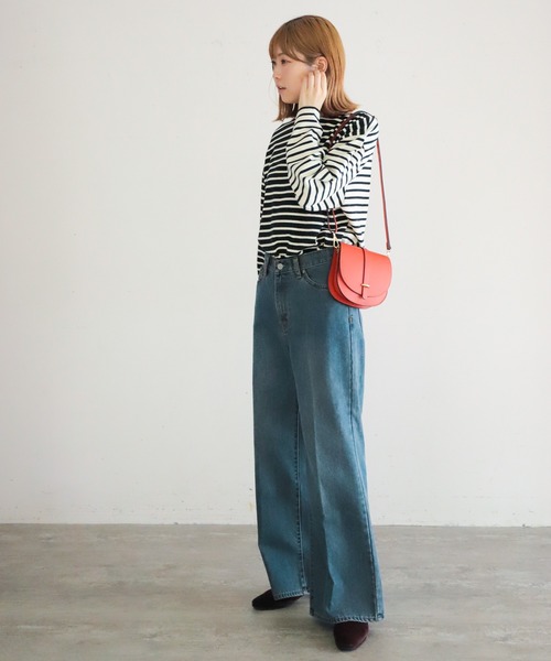 NOMBRE IMPAIR(ノンブルアンペール)の「クレイジーボーダー 2WAYカットソー(Tシャツ/カットソー・レディース・ブラック/グリーン・FREE)」の13枚目の写真