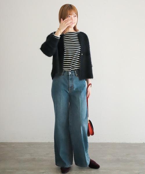 NOMBRE IMPAIR(ノンブルアンペール)の「クレイジーボーダー 2WAYカットソー(Tシャツ/カットソー・レディース・ブラック/グリーン・FREE)」の16枚目の写真