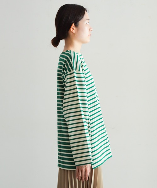 NOMBRE IMPAIR(ノンブルアンペール)の「クレイジーボーダー 2WAYカットソー(Tシャツ/カットソー・レディース・ブラック/グリーン・FREE)」の9枚目の写真