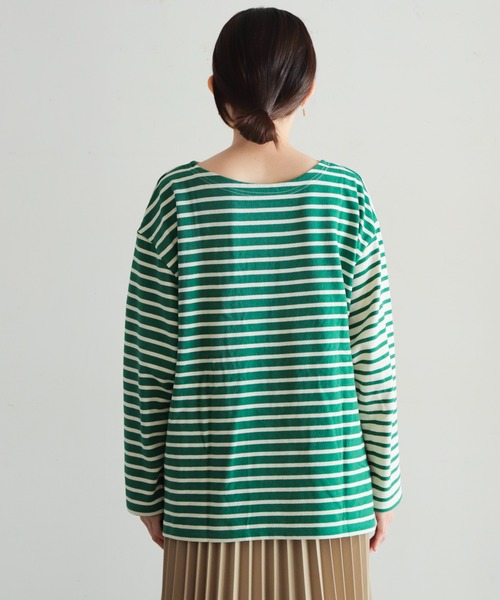 NOMBRE IMPAIR(ノンブルアンペール)の「クレイジーボーダー 2WAYカットソー(Tシャツ/カットソー・レディース・ブラック/グリーン・FREE)」の10枚目の写真