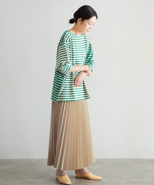 NOMBRE IMPAIR(ノンブルアンペール)の「クレイジーボーダー 2WAYカットソー(Tシャツ/カットソー・レディース・ブラック/グリーン・FREE)」の4枚目の写真
